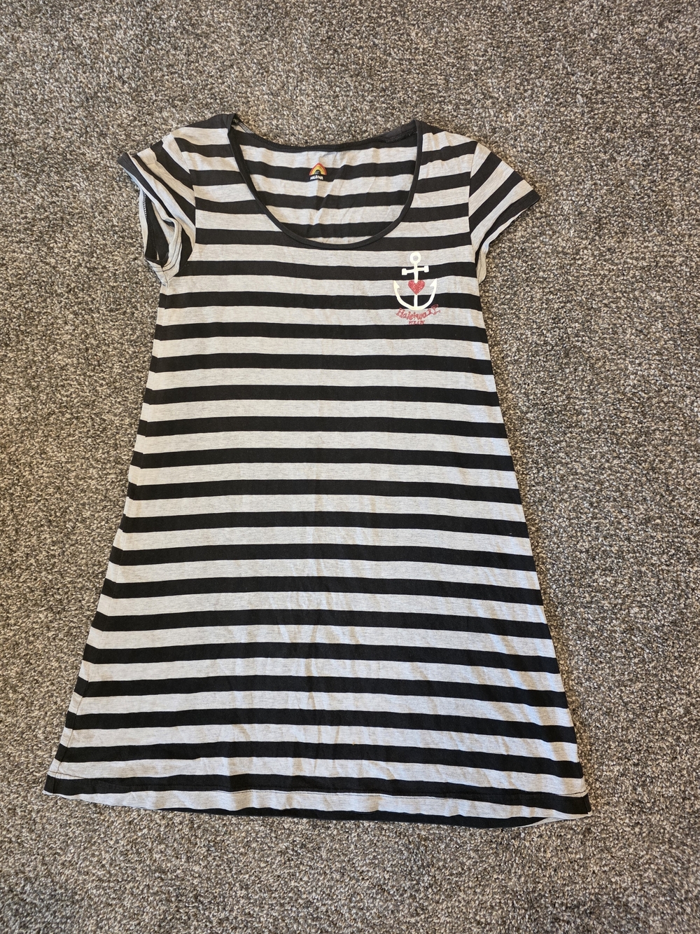 Haleiwa Striped Anchor T-Shirt Dress - sz Small